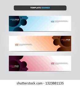 Vector abstract web banner design template. Collection of web banner template. Abstract geometric web design banner template isolated on grey background. Header - landing page Web Design Elements 