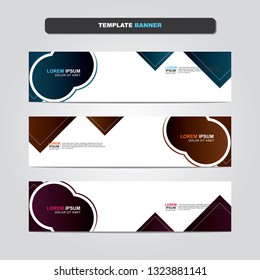 Vector abstract web banner design template. Collection of web banner template. Abstract geometric web design banner template isolated on grey background. Header - landing page Web Design Elements 