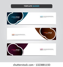 Vector abstract web banner design template. Collection of web banner template. Abstract geometric web design banner template isolated on grey background. Header - landing page Web Design Elements 
