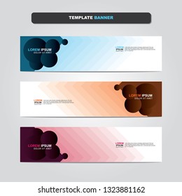 Vector abstract web banner design template. Collection of web banner template. Abstract geometric web design banner template isolated on grey background. Header - landing page Web Design Elements 