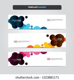 Vector abstract web banner design template. Collection of web banner template. Abstract geometric web design banner template isolated on grey background. Header - landing page Web Design Elements 