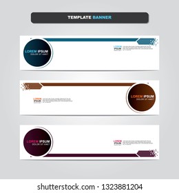Vector abstract web banner design template. Collection of web banner template. Abstract geometric web design banner template isolated on grey background. Header - landing page Web Design Elements 