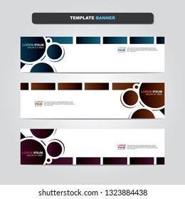 Vector abstract web banner design template. Collection of web banner template. Abstract geometric web design banner template isolated on grey background. Header - landing page Web Design Elements 