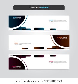 Vector abstract web banner design template. Collection of web banner template. Abstract geometric web design banner template isolated on grey background. Header - landing page Web Design Elements 