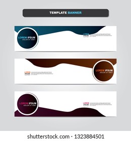 Vector abstract web banner design template. Collection of web banner template. Abstract geometric web design banner template isolated on grey background. Header - landing page Web Design Elements 