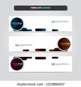 Vector abstract web banner design template. Collection of web banner template. Abstract geometric web design banner template isolated on grey background. Header - landing page Web Design Elements 