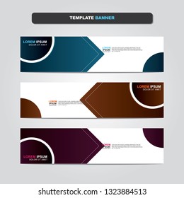 Vector abstract web banner design template. Collection of web banner template. Abstract geometric web design banner template isolated on grey background. Header - landing page Web Design Elements 