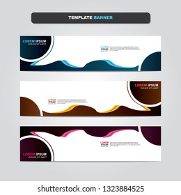 Vector abstract web banner design template. Collection of web banner template. Abstract geometric web design banner template isolated on grey background. Header - landing page Web Design Elements 