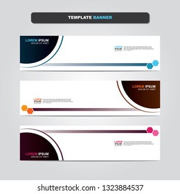 Vector abstract web banner design template. Collection of web banner template. Abstract geometric web design banner template isolated on grey background. Header - landing page Web Design Elements 