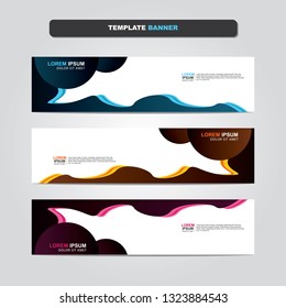 Vector abstract web banner design template. Collection of web banner template. Abstract geometric web design banner template isolated on grey background. Header - landing page Web Design Elements 