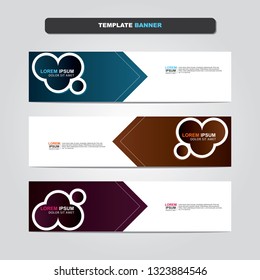 Vector abstract web banner design template. Collection of web banner template. Abstract geometric web design banner template isolated on grey background. Header - landing page Web Design Elements 