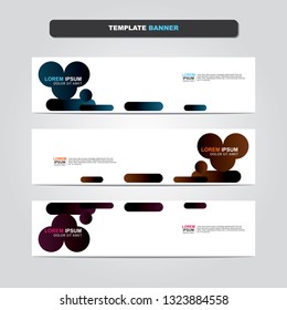 Vector abstract web banner design template. Collection of web banner template. Abstract geometric web design banner template isolated on grey background. Header - landing page Web Design Elements 