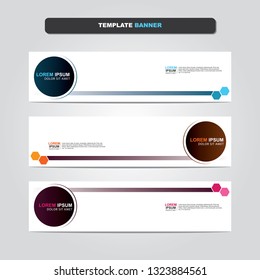 Vector abstract web banner design template. Collection of web banner template. Abstract geometric web design banner template isolated on grey background. Header - landing page Web Design Elements 