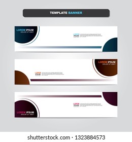 Vector abstract web banner design template. Collection of web banner template. Abstract geometric web design banner template isolated on grey background. Header - landing page Web Design Elements 