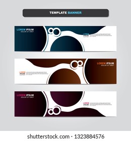 Vector abstract web banner design template. Collection of web banner template. Abstract geometric web design banner template isolated on grey background. Header - landing page Web Design Elements 