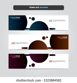 Vector abstract web banner design template. Collection of web banner template. Abstract geometric web design banner template isolated on grey background. Header - landing page Web Design Elements 