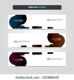Vector abstract web banner design template. Collection of web banner template. Abstract geometric web design banner template isolated on grey background. Header - landing page Web Design Elements 