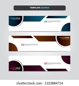 Vector abstract web banner design template. Collection of web banner template. Abstract geometric web design banner template isolated on grey background. Header - landing page Web Design Elements 