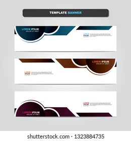 Vector abstract web banner design template. Collection of web banner template. Abstract geometric web design banner template isolated on grey background. Header - landing page Web Design Elements 