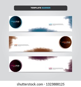 Vector abstract web banner design template. Collection of web banner template. Abstract geometric web design banner template isolated on grey background. Header - landing page Web Design Elements 