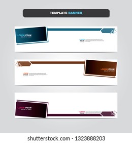 Vector abstract web banner design template. Collection of web banner template. Abstract geometric web design banner template isolated on grey background. Header - landing page Web Design Elements 