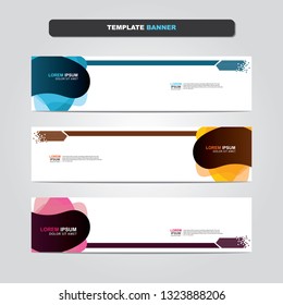 Vector abstract web banner design template. Collection of web banner template. Abstract geometric web design banner template isolated on grey background. Header - landing page Web Design Elements 