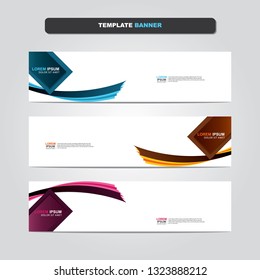 Vector abstract web banner design template. Collection of web banner template. Abstract geometric web design banner template isolated on grey background. Header - landing page Web Design Elements 