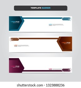 Vector abstract web banner design template. Collection of web banner template. Abstract geometric web design banner template isolated on grey background. Header - landing page Web Design Elements 