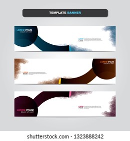 Vector abstract web banner design template. Collection of web banner template. Abstract geometric web design banner template isolated on grey background. Header - landing page Web Design Elements 