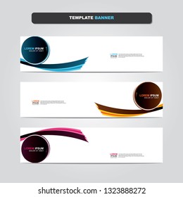 Vector abstract web banner design template. Collection of web banner template. Abstract geometric web design banner template isolated on grey background. Header - landing page Web Design Elements 