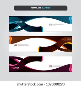 Vector abstract web banner design template. Collection of web banner template. Abstract geometric web design banner template isolated on grey background. Header - landing page Web Design Elements 