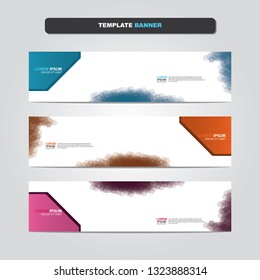 Vector abstract web banner design template. Collection of web banner template. Abstract geometric web design banner template isolated on grey background. Header - landing page Web Design Elements 