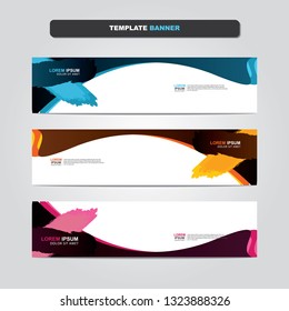 Vector abstract web banner design template. Collection of web banner template. Abstract geometric web design banner template isolated on grey background. Header - landing page Web Design Elements 