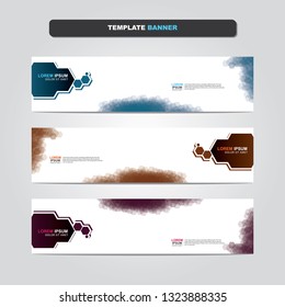 Vector abstract web banner design template. Collection of web banner template. Abstract geometric web design banner template isolated on grey background. Header - landing page Web Design Elements 