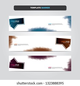 Vector abstract web banner design template. Collection of web banner template. Abstract geometric web design banner template isolated on grey background. Header - landing page Web Design Elements 