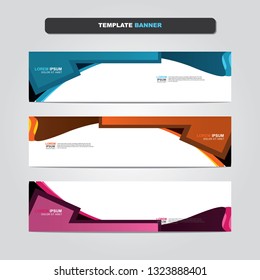 Vector abstract web banner design template. Collection of web banner template. Abstract geometric web design banner template isolated on grey background. Header - landing page Web Design Elements 
