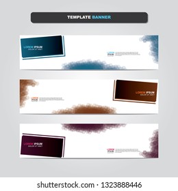 Vector abstract web banner design template. Collection of web banner template. Abstract geometric web design banner template isolated on grey background. Header - landing page Web Design Elements 