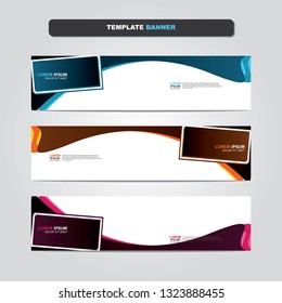 Vector abstract web banner design template. Collection of web banner template. Abstract geometric web design banner template isolated on grey background. Header - landing page Web Design Elements 