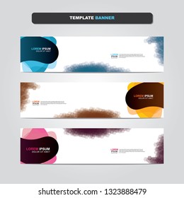 Vector abstract web banner design template. Collection of web banner template. Abstract geometric web design banner template isolated on grey background. Header - landing page Web Design Elements 