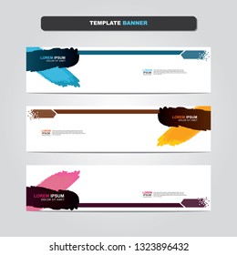 Vector abstract web banner design template. Collection of web banner template. Abstract geometric web design banner template isolated on grey background. Header - landing page Web Design Elements 