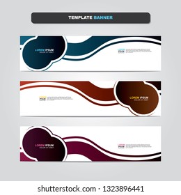 Vector abstract web banner design template. Collection of web banner template. Abstract geometric web design banner template isolated on grey background. Header - landing page Web Design Elements 