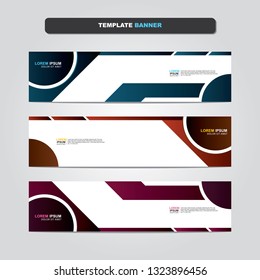 Vector abstract web banner design template. Collection of web banner template. Abstract geometric web design banner template isolated on grey background. Header - landing page Web Design Elements 