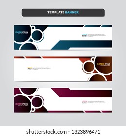 Vector abstract web banner design template. Collection of web banner template. Abstract geometric web design banner template isolated on grey background. Header - landing page Web Design Elements 