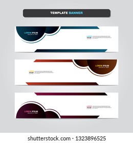 Vector abstract web banner design template. Collection of web banner template. Abstract geometric web design banner template isolated on grey background. Header - landing page Web Design Elements 
