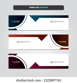 Vector abstract web banner design template. Collection of web banner template. Abstract geometric web design banner template isolated on grey background. Header - landing page Web Design Elements 