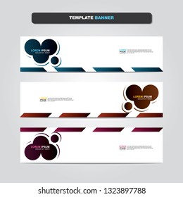 Vector abstract web banner design template. Collection of web banner template. Abstract geometric web design banner template isolated on grey background. Header - landing page Web Design Elements 