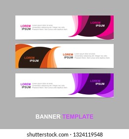 Vector abstract web banner design template. Collection of web banner template. Abstract geometric web design banner template isolated on sliver background