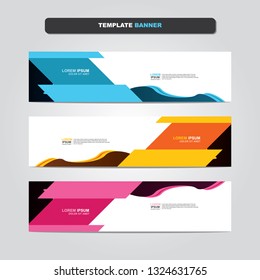Vector abstract web banner design template. Collection of web banner template. Abstract geometric web design banner template isolated on grey background. Header - landing page Web Design Elements 