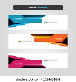 Vector abstract web banner design template. Collection of web banner template. Abstract geometric web design banner template isolated on grey background. Header - landing page Web Design Elements 