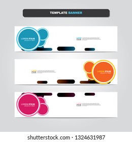 Vector abstract web banner design template. Collection of web banner template. Abstract geometric web design banner template isolated on grey background. Header - landing page Web Design Elements 